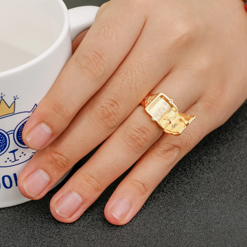 New hot sale European and American style carved open cap pattern ring men's ring rings for men