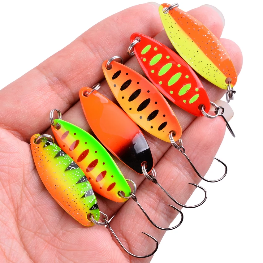 5PCS/Lot 4cm 5g Fishing Bait Metal Spoon Lure For Trout Bass Spoons Small Hard Sequins Spinner | Спорт и развлечения