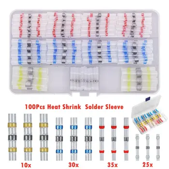 

Tin Ring Crimp Terminal Connector Solder Wire Connector Sleeve Heat Shrink Butt Splice Waterproof Tin Ring Connector
