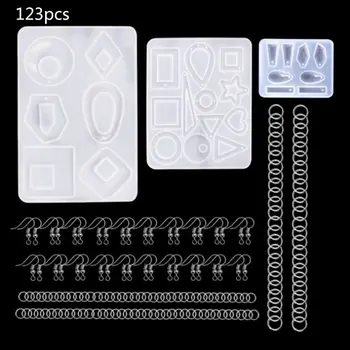

1 Set Crystal Epoxy Resin Mold Earring Pendant Casting Silicone Mould Handmade DIY Crafts Jewelry Making