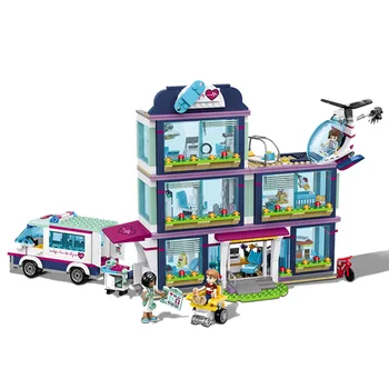 

In Stock NEW 932pcs Heartlake City Park Love Hospital Girl Lepining Friends Building Block Compatible Friends Brick Toy