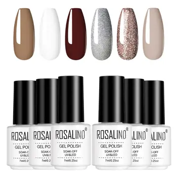 

2020 New 6pcs/set 7ml Soak Off UV Gel Polish Quick Building Nail Tips Tool
