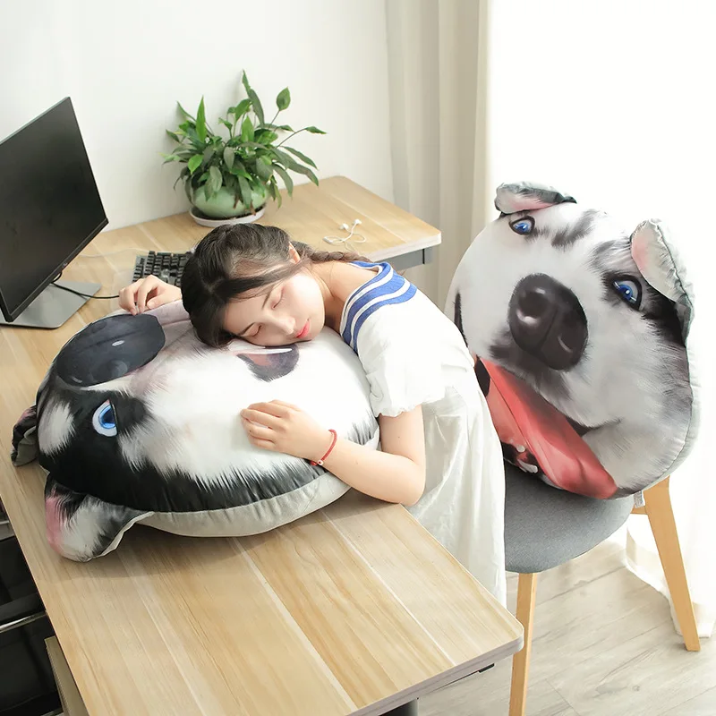 Моделирование собака подушка для сна съемная и моющаяся индивидуальность забавная подушка для шпажки милый Хаски подарок плюшевая игрушка для детей и друзей