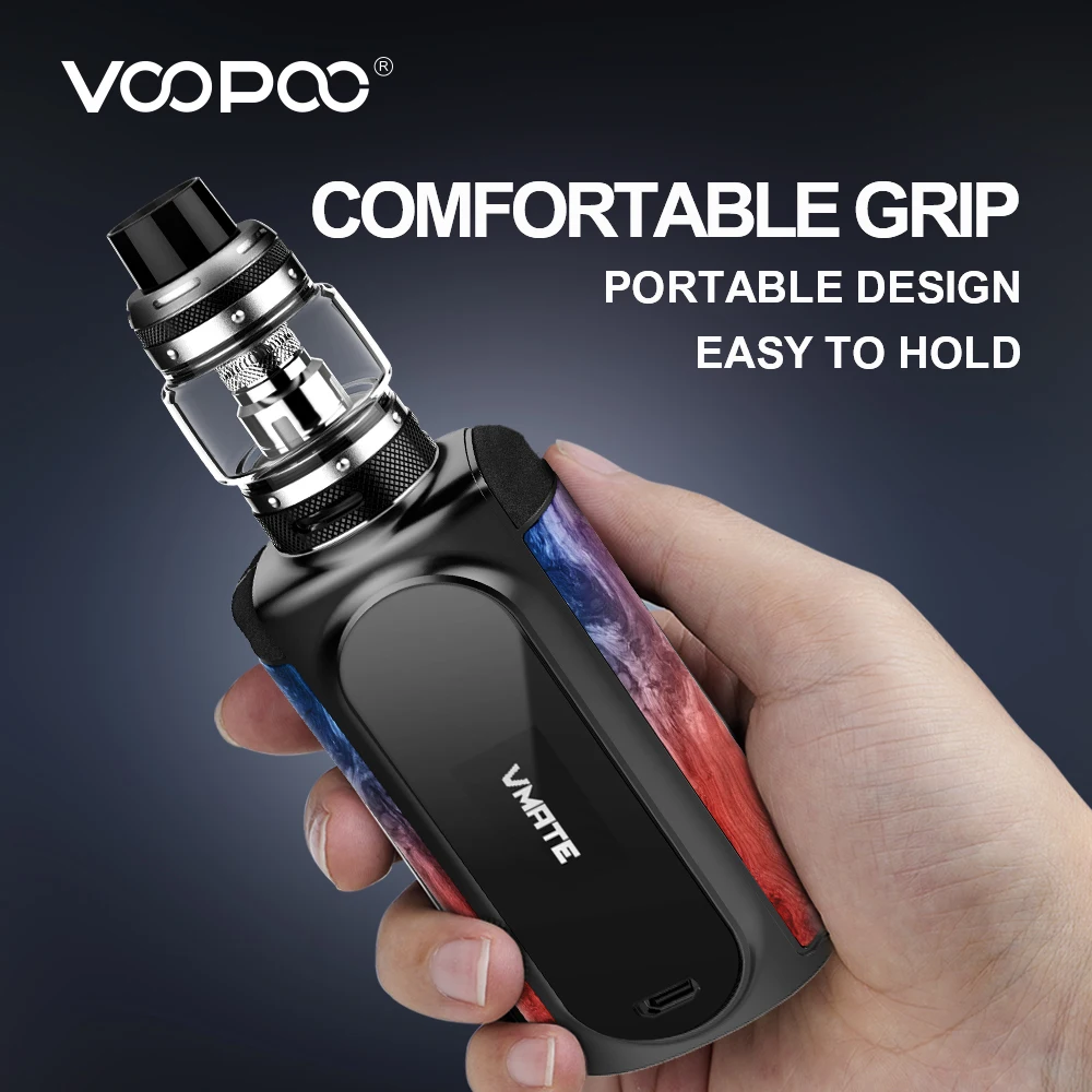  VOOPOO Vmate Vape Kit 200W Mod Box Cigarette Electronic Vaper Mods 8ml Uforce T1 Tank Atomizer no 1