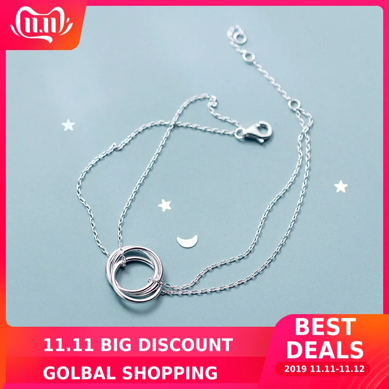 

Circle Bracelets 100% 925 Silver Coins Jewelry Boho Charms Vintage Minimalism Indian Jewelry Birthday Gift Bangles for Women