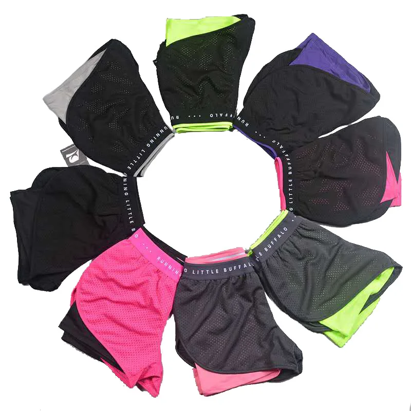 

Cross Border Large Size Double Layer Shorts Fat Mm Anti-Exposure Shorts Training Running Gym Shorts