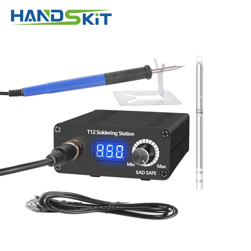 

Handskit T12 Soldering Station Infrared Electronics Soldering Iron Portable BGA Rework Station With Welding Iron Tips Tool