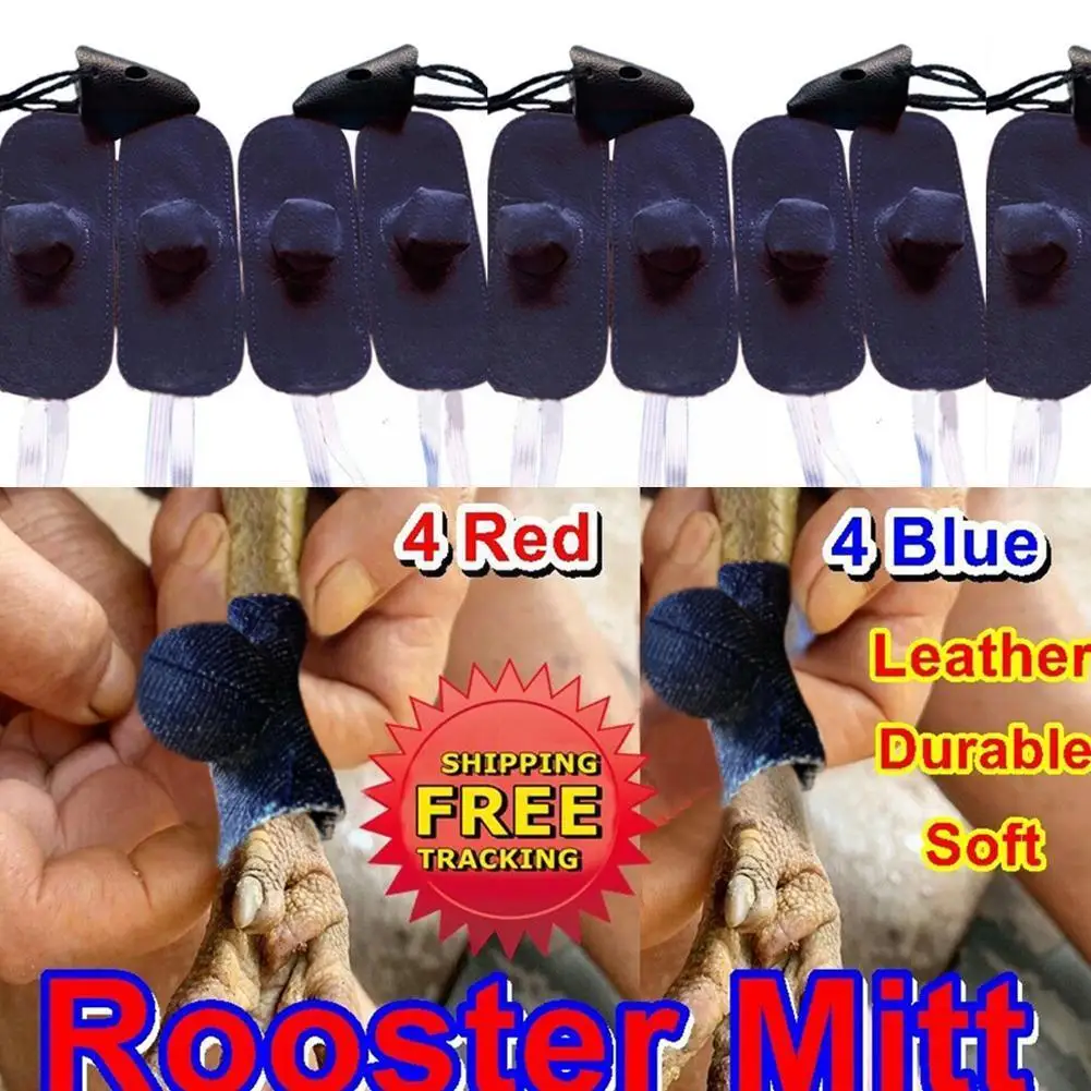 

4pcs/set Rooster Cocks Chicken Leather Mitt Para Gallos Hen Safe Fighting For Wrestling Red Cockfighting Foot Cover 2 Pairs