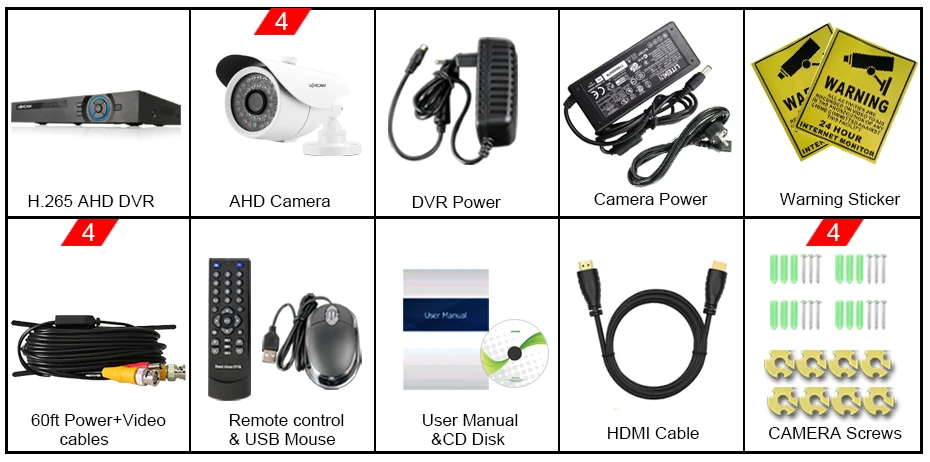 LOXCAM H.265+ 4CH 4MP CCTV система 4CH DVR комплект 3MP металлическая Водонепроницаемая наружная камера ночного видения AHD CCTV камера Система HDMI P2P