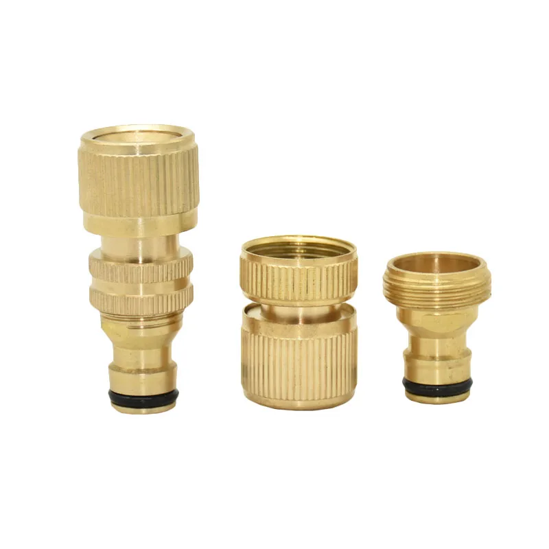 1/2 3/4 латунный быстрый соединитель садовый водяной кран водяной пистолет металлический резьбовой соединитель для водопроводной трубы медный 5 комплектов