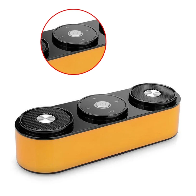 Уникальный внешний вид двойной динамик Интеллектуальный пресс-пресс Bluetooth динамик
