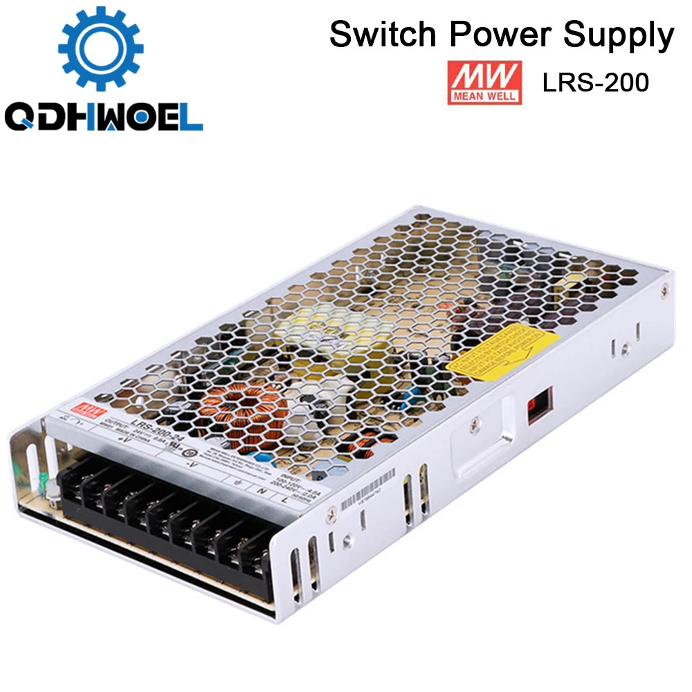Meanwell LRS 200 импульсный источник питания 12 В 24 в 36 48 Вт оригинальный бренд MW Тайвань