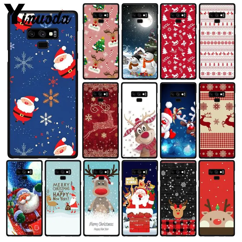 

Yinuoda Merry Christmas deer Gift Santa Tree Phone Case For Samsung Galaxy Note7 8 9 5 10 Pro A50 J5 J6 Prime J7