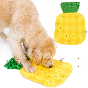 

Pineapple Sniffing Toy Dog Puzzle Toys Slow Feeding Food Mat Training Sniffing Mat Funny Cat Toys Searching mat Feeder Pad