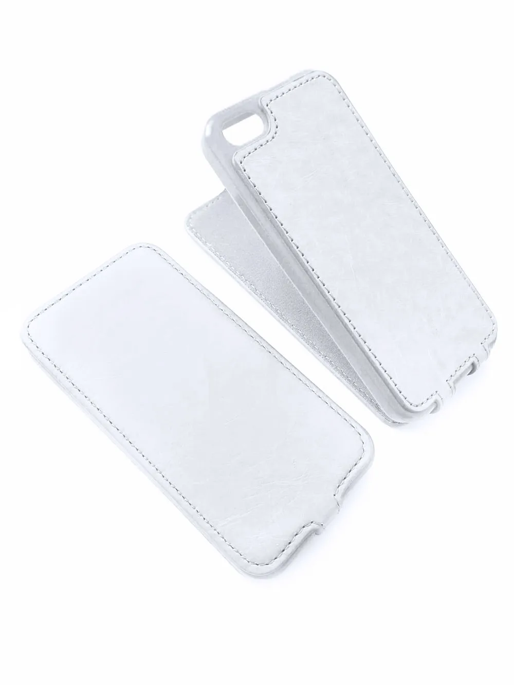 Чехол откидной из эко кожи Apple iPhone 5/5s/5se белый|Бамперы| |