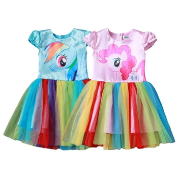 

2020 fashion new baby girl dress children girls fantasy unicorn dress cartoon princess party costume children's clothing summer