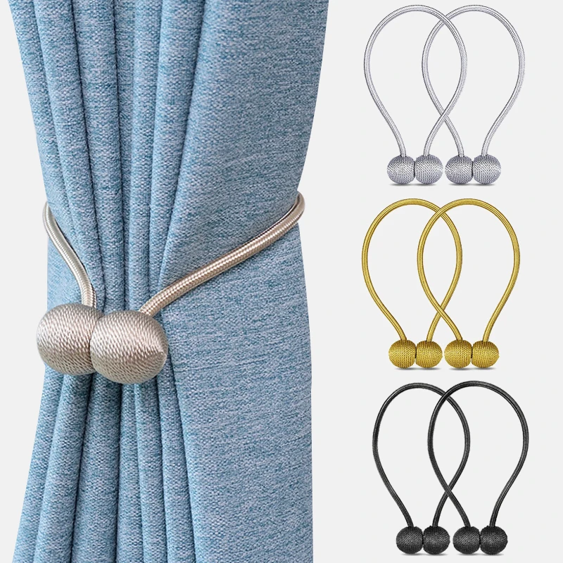 1 pcs new Magnetic Ball New Pearl Curtain Simple hanging ball curtain clip curtain pearl tie rope Clips Holder curtain accessory