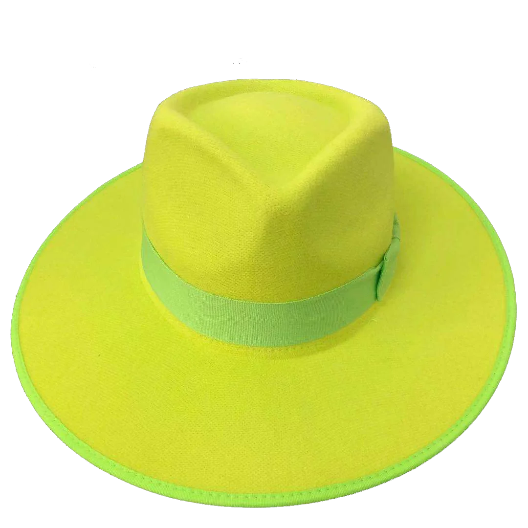 Neon Hijau Fedora Topi Merayap Seri 
