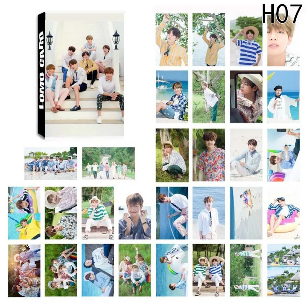 30 шт K-pop Bangtan Boys альбом Lomo Card S Новая мода бумажная фото карта Hd Фотокарта - Цвет: h07