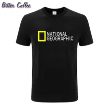 Лидер продаж; Модная хлопковая футболка с короткими рукавами для мужчин; National Geographic; expedition sitcoms