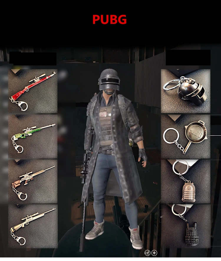 Игра PUBG Playerunknown's Battlegrounds аксессуары для косплея брелок мультфильм воин уровень 3 шлем оружие Броня металлический брелок