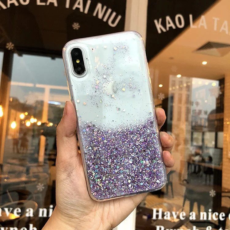 2019 Glitter Luxury Case For Iphone XR Case Iphone 7 6 6s 8 Plus Cases Soft TPU Transparent Cover For Iphone X XS Mas Case