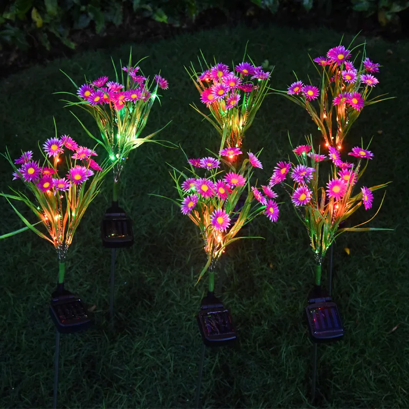 Garden Decoration Led Solar Chrysanthemum Lamp Outdoor Colorful Light Solar Small Wild Flower Landscape Courtyard Lawn Lamp dionne farris – wild seed wild flower 1 cd