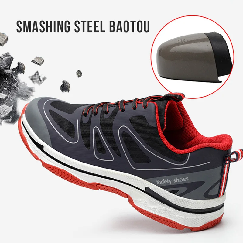 

Men Boots Steel Toe Work Safety Boots Construction Safety Shoes Deodorant Work Boots Male Shoes Adult Work Sneakers Men Shoes