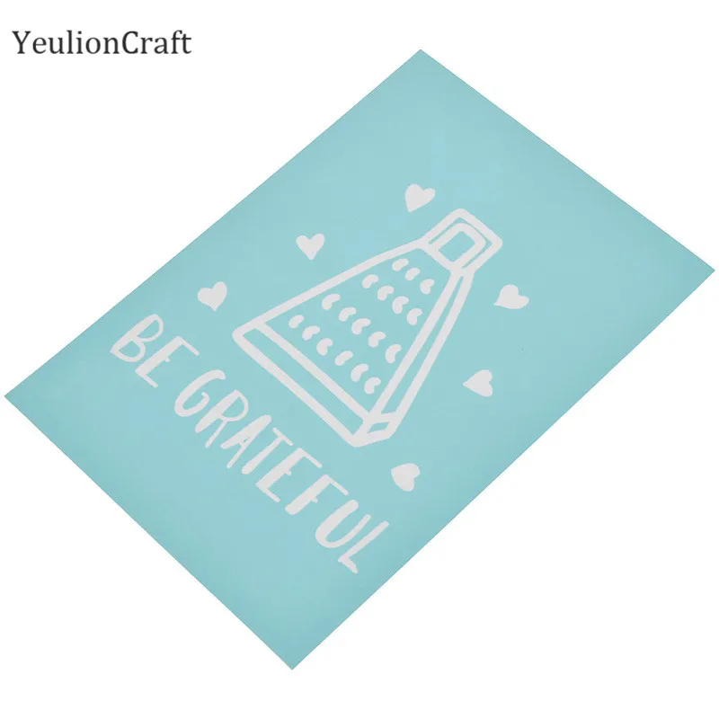 YeulionCraft, 8 шт./лот, сделай это слово, самоклеющиеся печатные трафареты для шелкографии, для самостоятельного изготовления футболок, подушки, украшение для дома