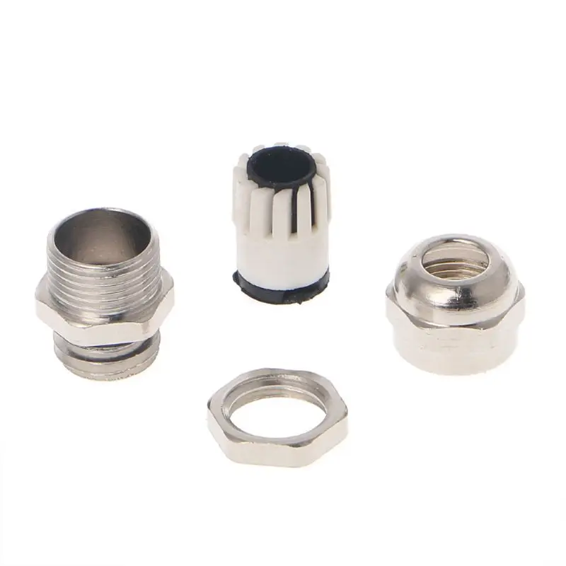 Cable Connectors Stainless Steel Cable Gland Wire Protectors Gland Joints Waterproof Adjustable PG7 3.0-6.5mm 3Pcs
