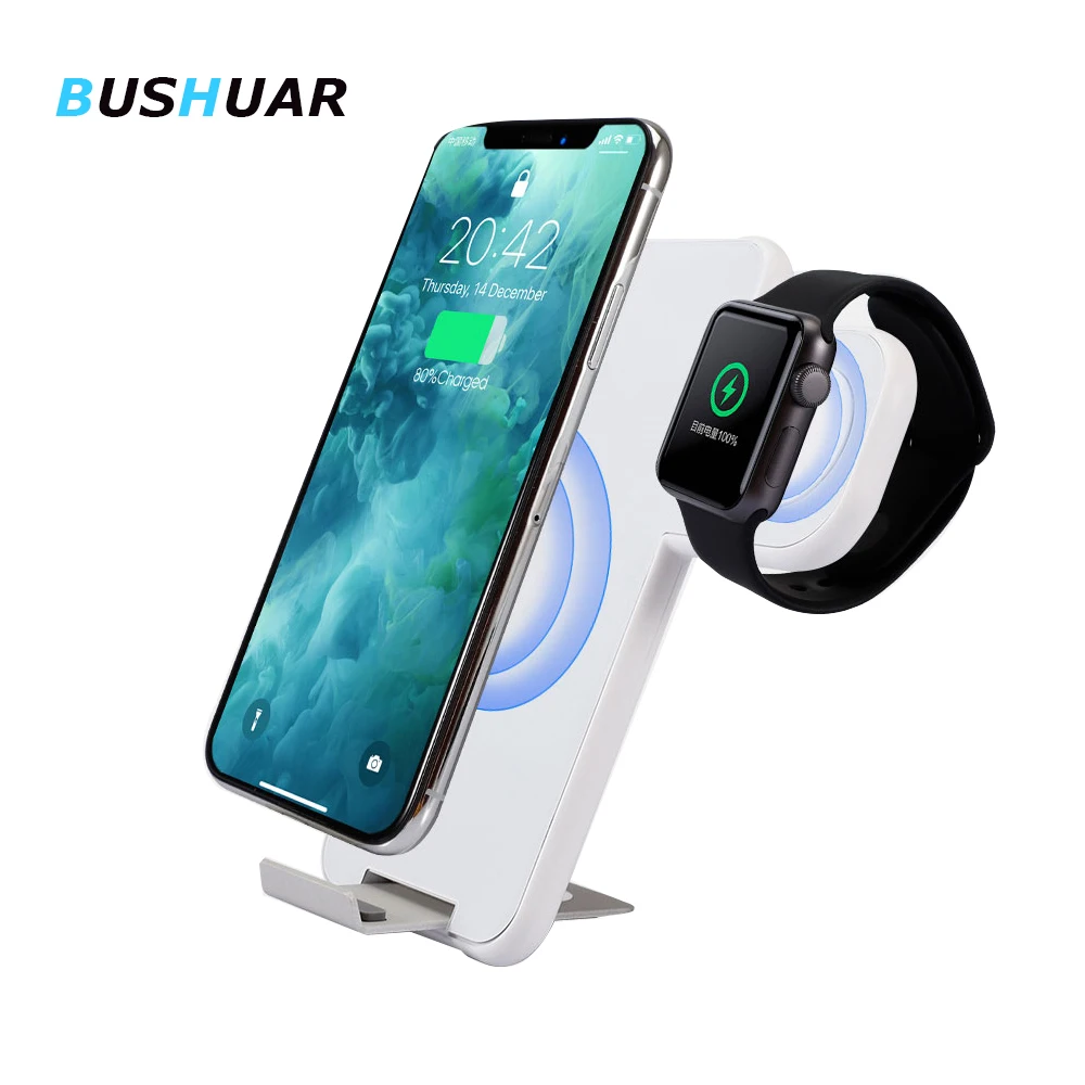 

10W Fast Qi Wireless Charger Pad for Apple Watch 1 2 3 4 Wireless Charging Dock For iPhone XR XS 8 For Samsung S9 Note 8 9 S10