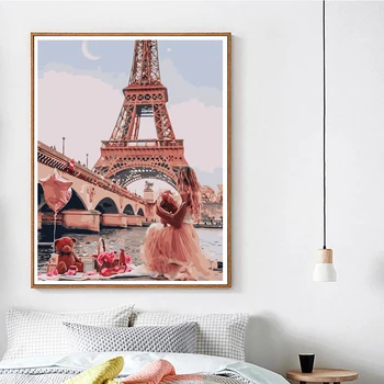 

Painting By Number Women Colorful Drawing On Canvas HandPainted Painting Art Gift DIY Pictures By Number Flower Kits Home Decor