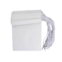 400 шт одноразовые чайные фильтры, пустые пакеты на шнурке для чая, кофе, пакетики для приготовления трав, специй, инструменты Bolsas de te