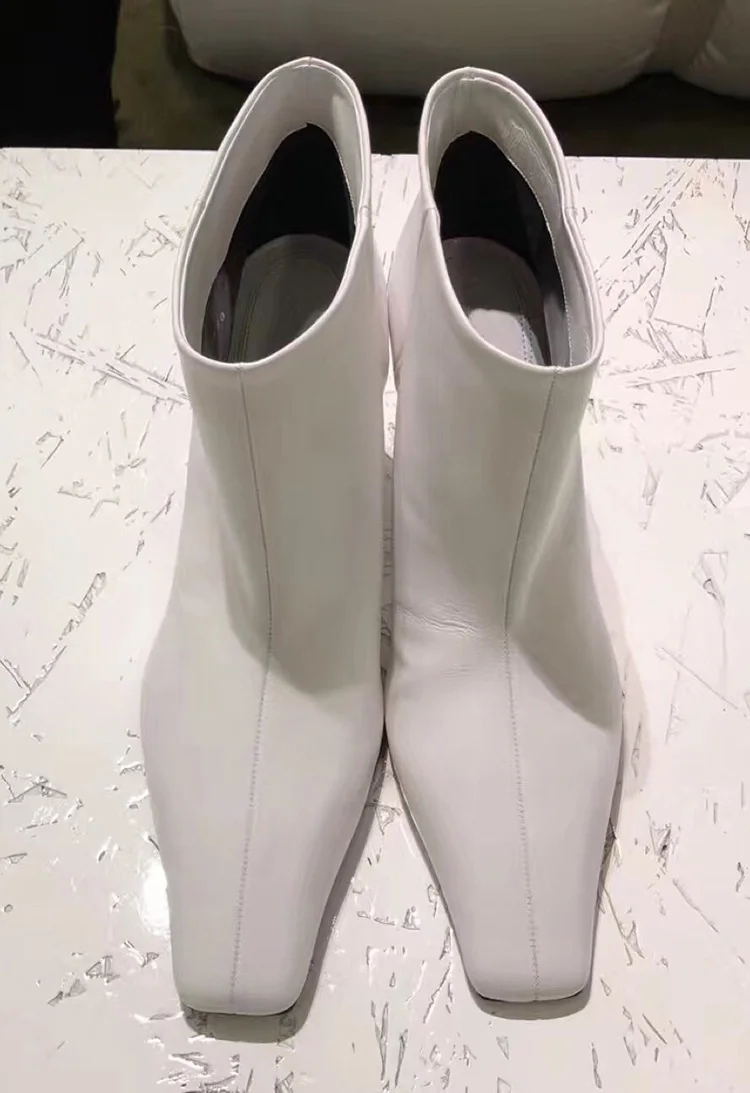 WEIQIAONA high heels autumn boots Roman style simple Crystal heel high heeled heel boots