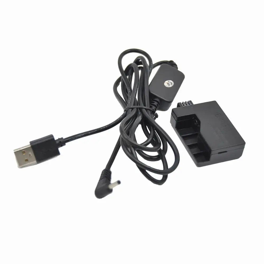 USB ACK-E5 mobile power bank charger cable+LP-E5 LPE5 dummy battery DR-E5 DC Coupler for Canon EOS 450D 500D 1000D XS XSi T1i