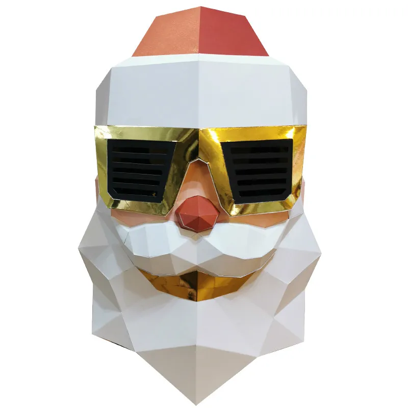 

Father Christmas Mask Children's Handmade DIY Gift Decoration Folding Headgear Christmas Decoration