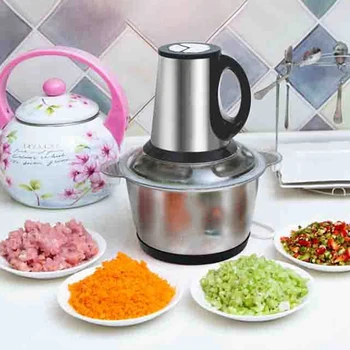 

Stainless Steel Eu Plug Meat Grinder Chopper Electric Automatic Chopper Household Grinder Food Processor