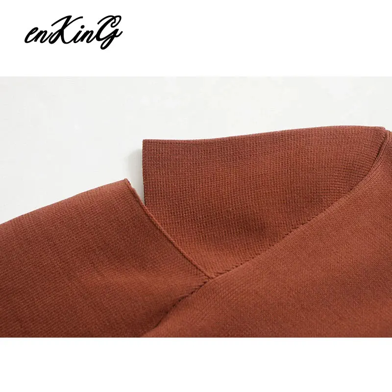 Зимние женские свитера za pull femme, английский простой Однотонный свитер с вырезами и высоким воротником, женские пуловеры