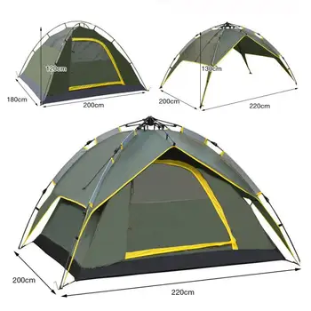 

Best Seller Double Layer 3 /4 Person Rainproof Outdoor Camping Tent for Hiking Fishing Hunting Adventure Picnic Party HWC