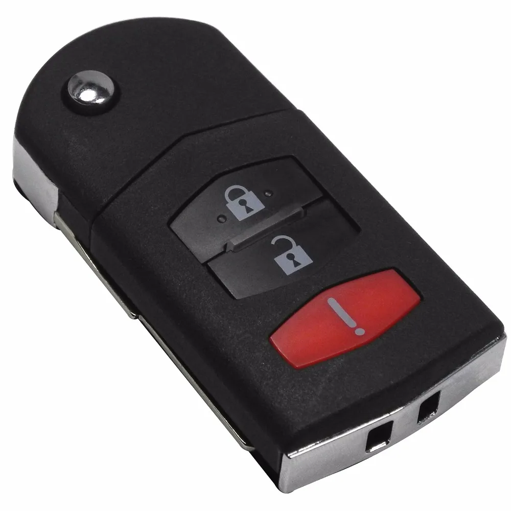 5 шт./лот 3 кнопки дистанционного ключа Fob чехол складной FlipFor Mazda 3 5 6 CX5 CX7 CX9 RX8