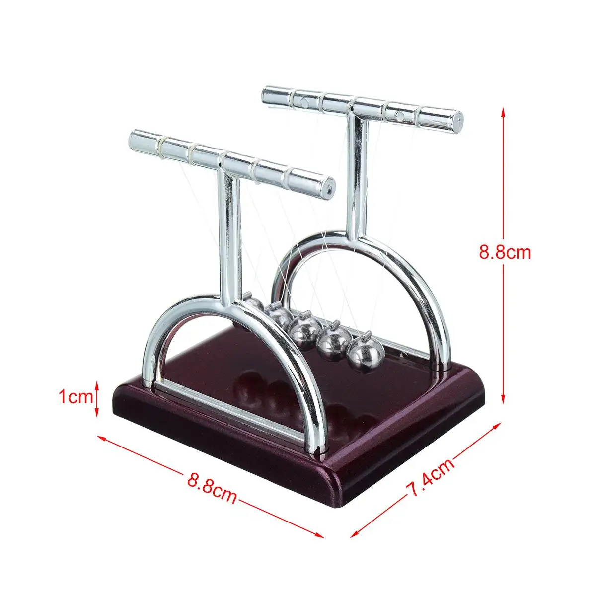 Early Fun Development Educational Desk Toy T Shape Newtons Cradle Steel Balance Ball Physics Science Pendulum Teaching Supplies