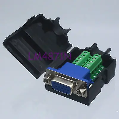 DHL/EMS 20 партий DB15 D-SUB vga-разъем 3+ 6pin терминальный адаптер PCB разъем крышка капота гайка черный-d2