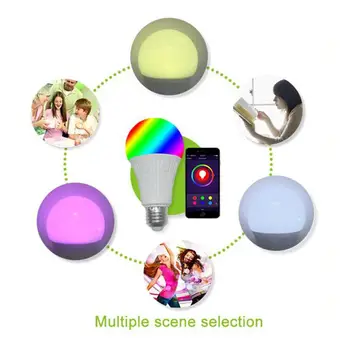

Lamp Bulb WIFI RGB LED Bulb Household Supply Lighting Fixture Timer Bright Remote Control Indoor Outdoor Energy Saving
