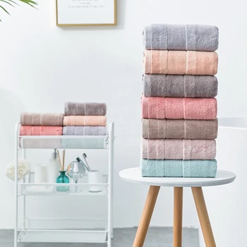 

3 Pcs Breathable Absorbent Bathroom Beach Bath Sheet Face Towel Square Towel Set