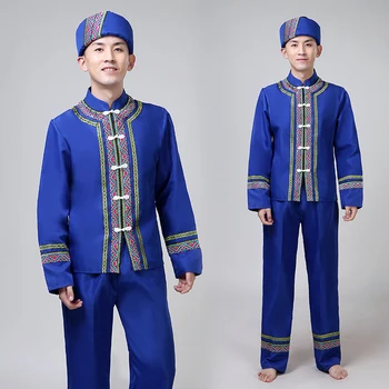 

Ethnic Minority Clothing Tu Family Dance Performance Clothing CostumeS Yi Performance Clothing Men's Suit Chinese Costume