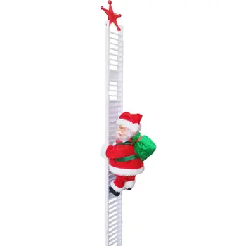 

NEW YEAR 2021 Christmas Electric Ladder Santa Claus Ornament Gift Bag Random Interesting Five-pointed Star Single Ladder