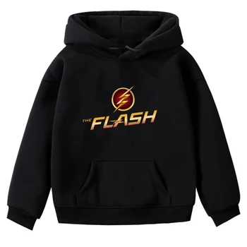 

Fashion Children Kids The Flash Long Sleeve Hoodie Coat Boys Girls Barry Allen Printed Casual Cotton Outwear Hooded Coat