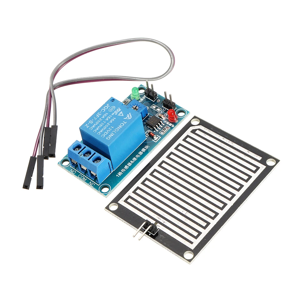 12 В дождевой модуль управления дождь сенсорный релейный модуль для Arduino влага на листьях M35 монитор погода DC 12 В модульный переключатель