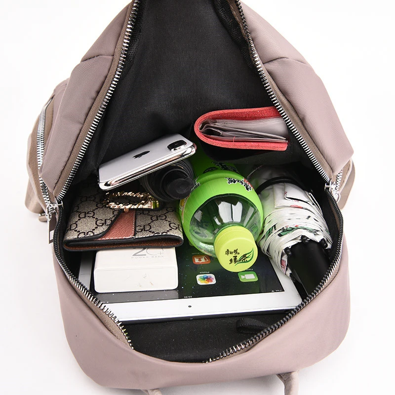 Mochila Mujer, модный рюкзак для путешествий, защита от кражи, водонепроницаемый, для женщин, большая емкость, Оксфорд, сплошной цвет, сзади, сумки для девочек, Bolsa