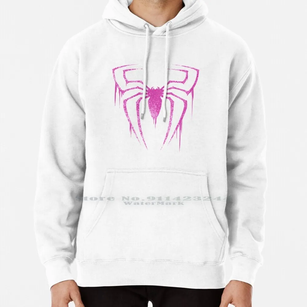 Spider Symbol ( Pink Version ) Hoodie Sweater 6Xl Cotton Spidergwen Stacy Pink Comics Amazing Woman Spectacular Symbol Girl